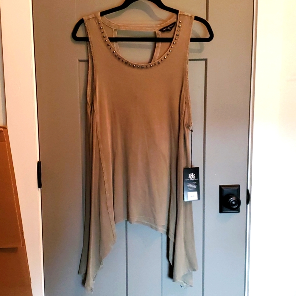NEW Rock & Republic distressed style blouse L